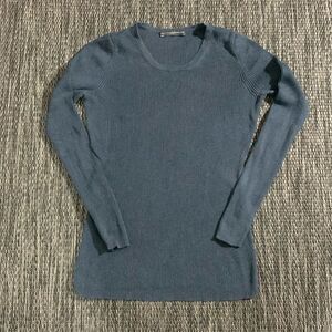 Peruvian connection ribbed knit long sleeve top
